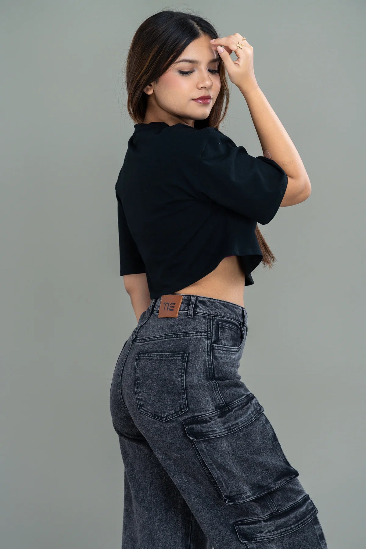 2X Pocket Cargo Wide Leg Denim