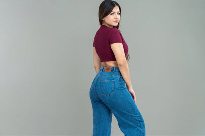 Blue Acid Wash BAGGY LEG DENIM